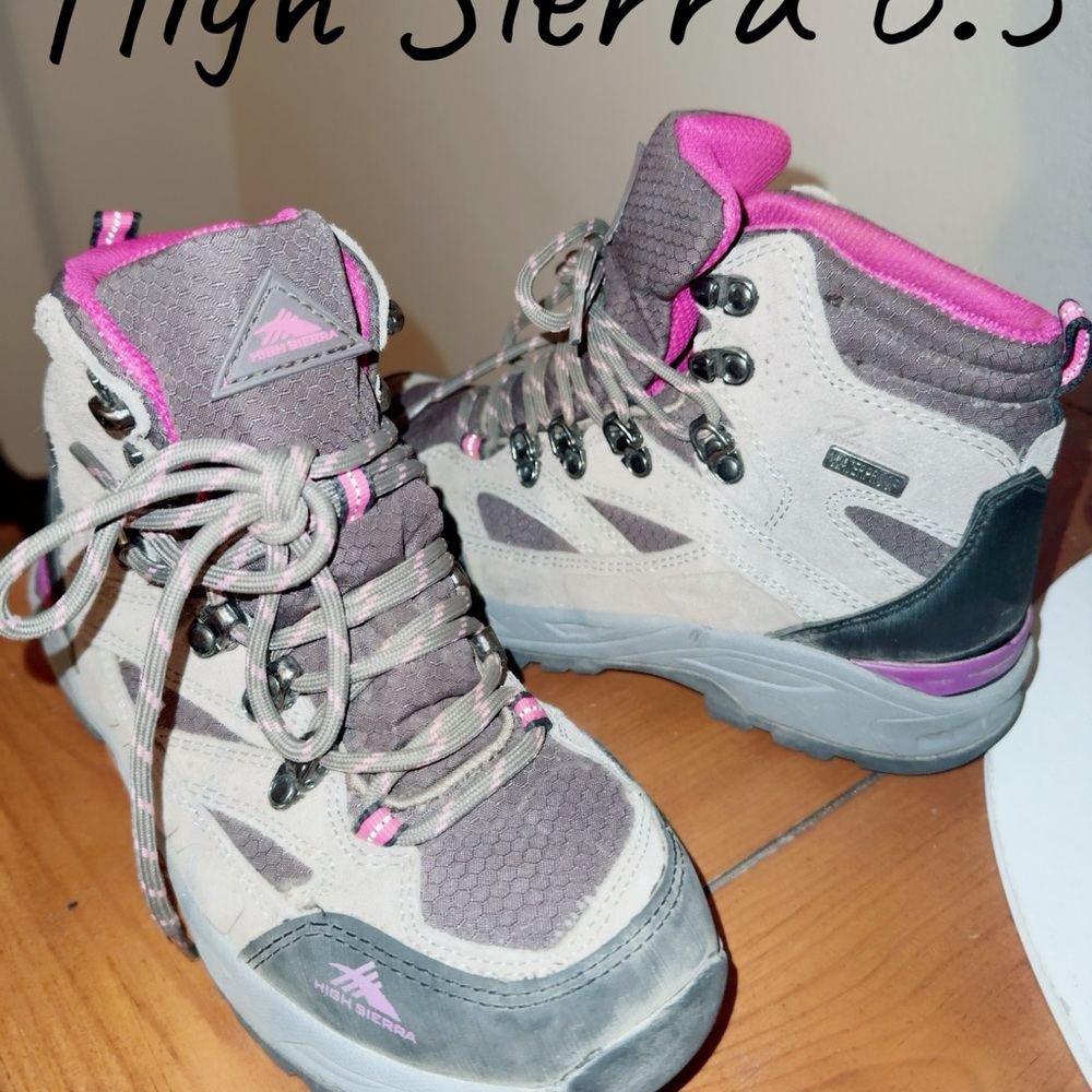 High Sierra Gray and Pink Hiking Boots